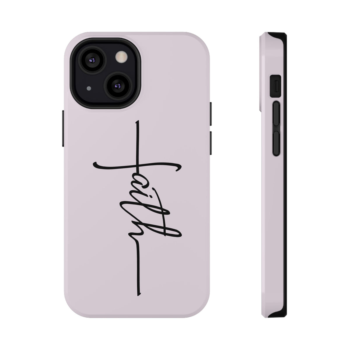 Faith Cross protective phone case for iPhone 13 Mini, glossy finish