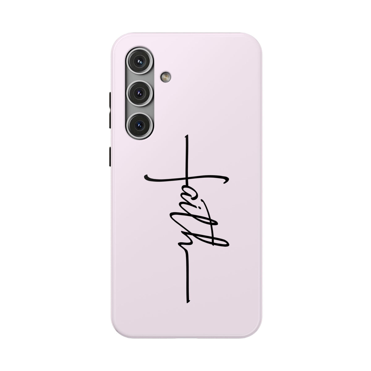 Faith Cross protective phone case for Samsung Galaxy S24 Plus, glossy finish