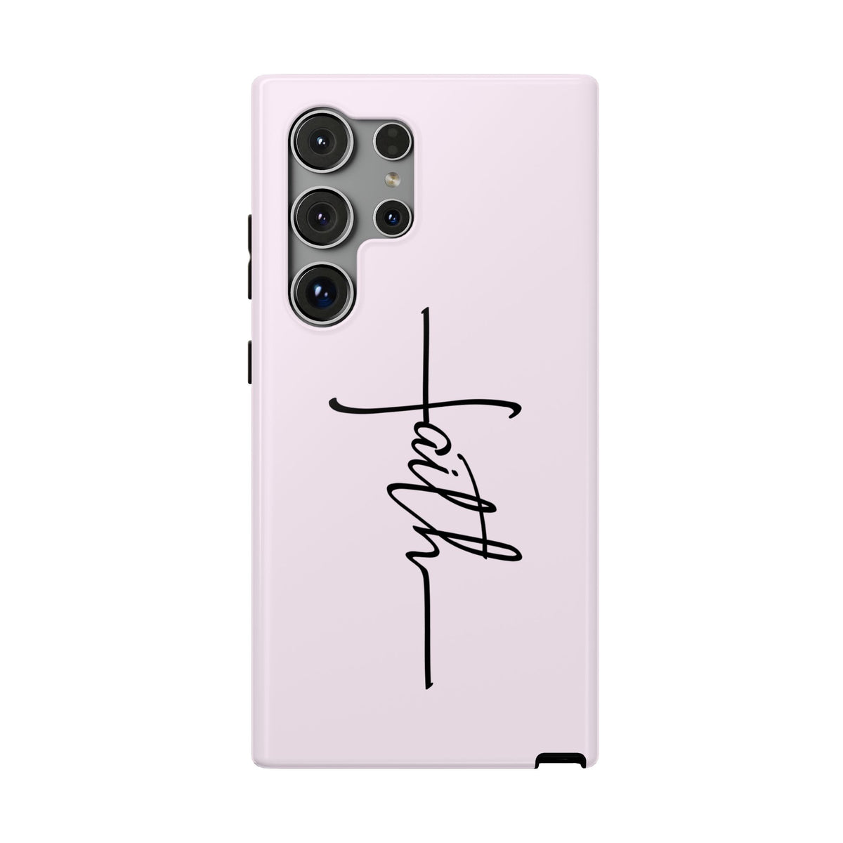 Faith Cross protective phone case for Samsung Galaxy S24 Ultra, glossy finish