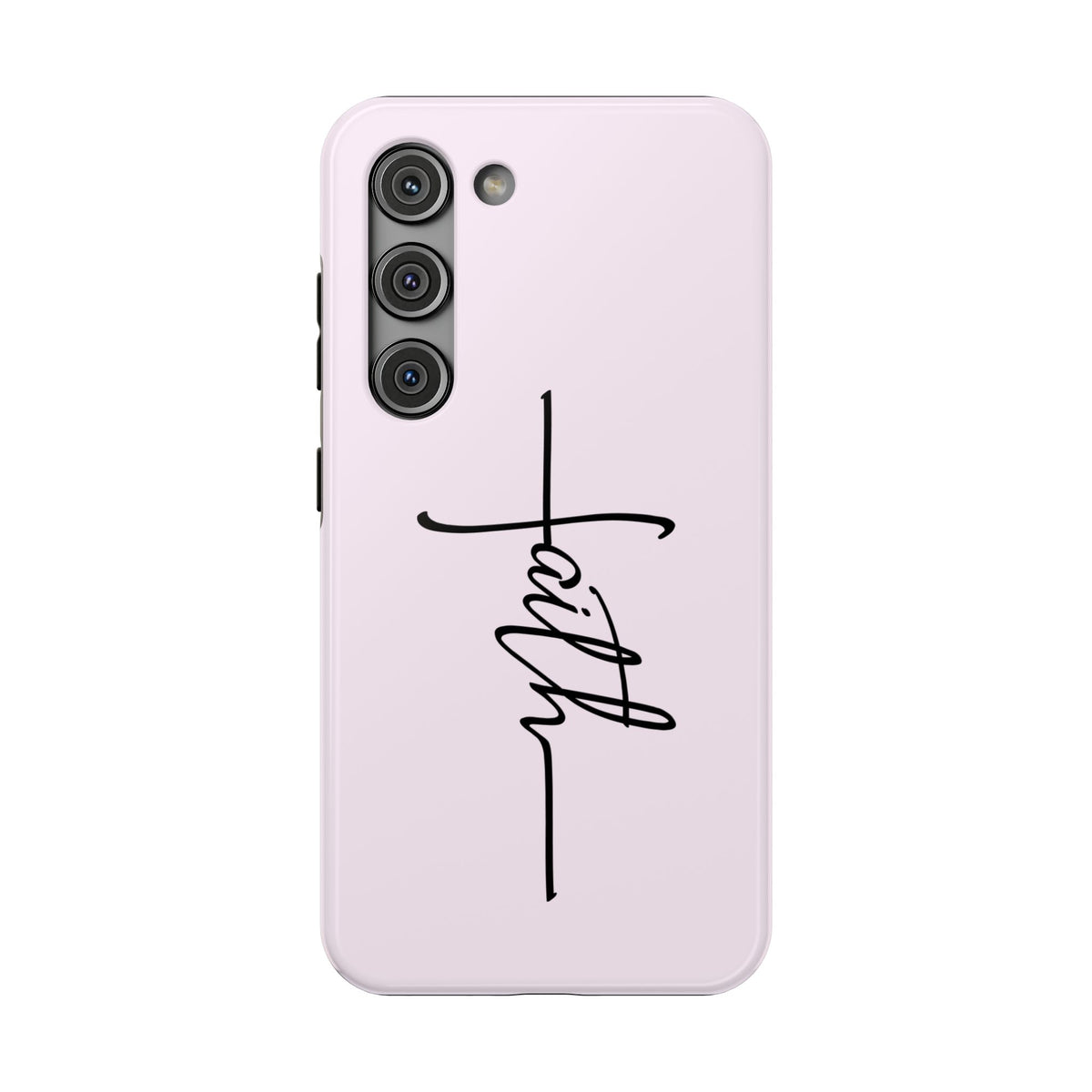 Faith Cross protective phone case for Samsung Galaxy S23, glossy finish