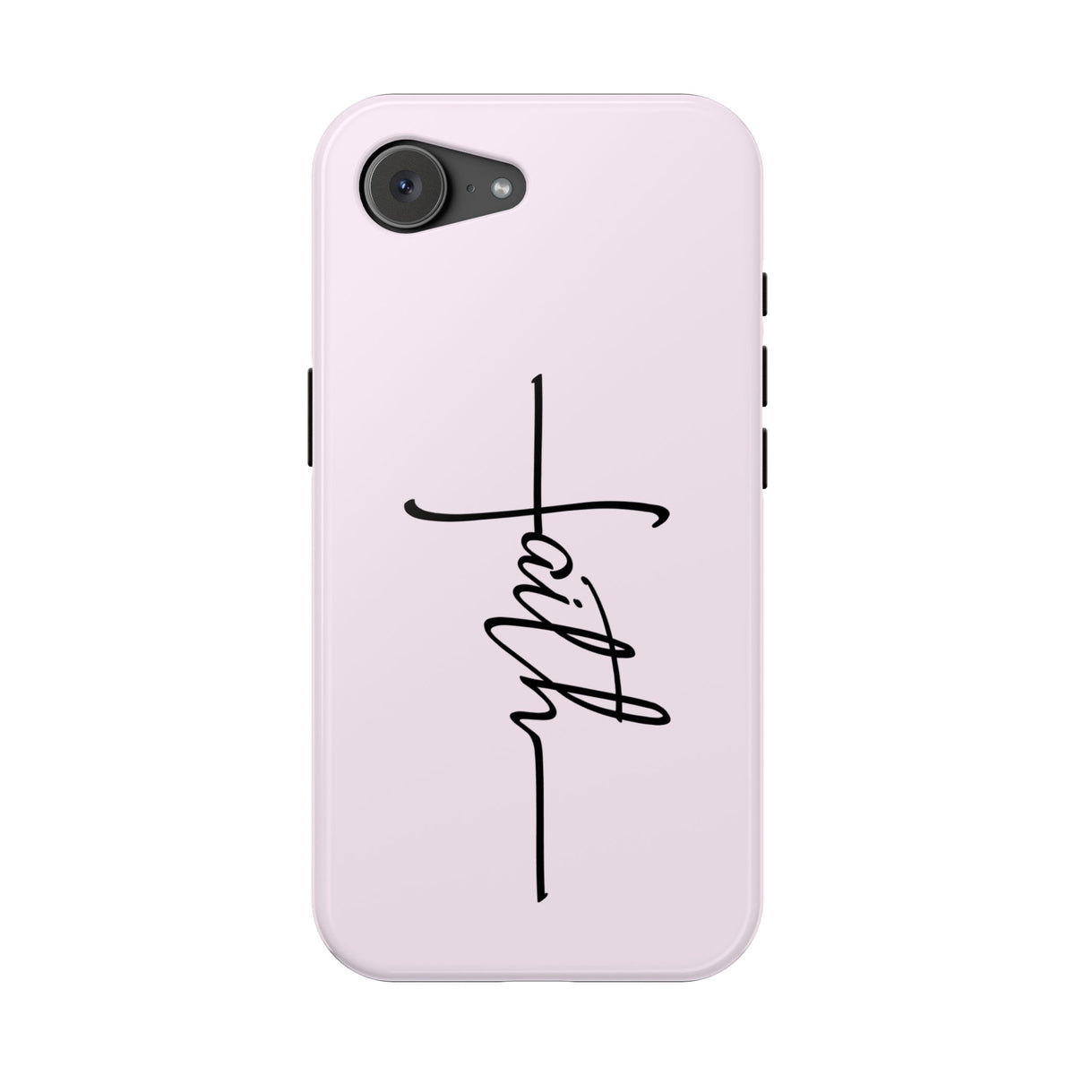 Faith Cross protective phone case for iPhone 17e, glossy finish