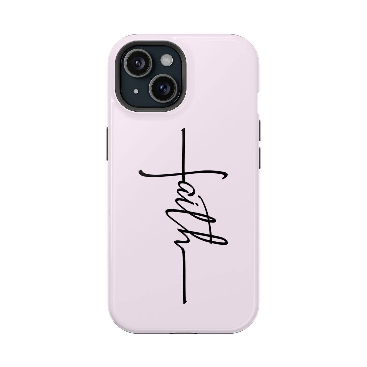 Faith Cross MagSafe case for iPhone 15, glossy finish