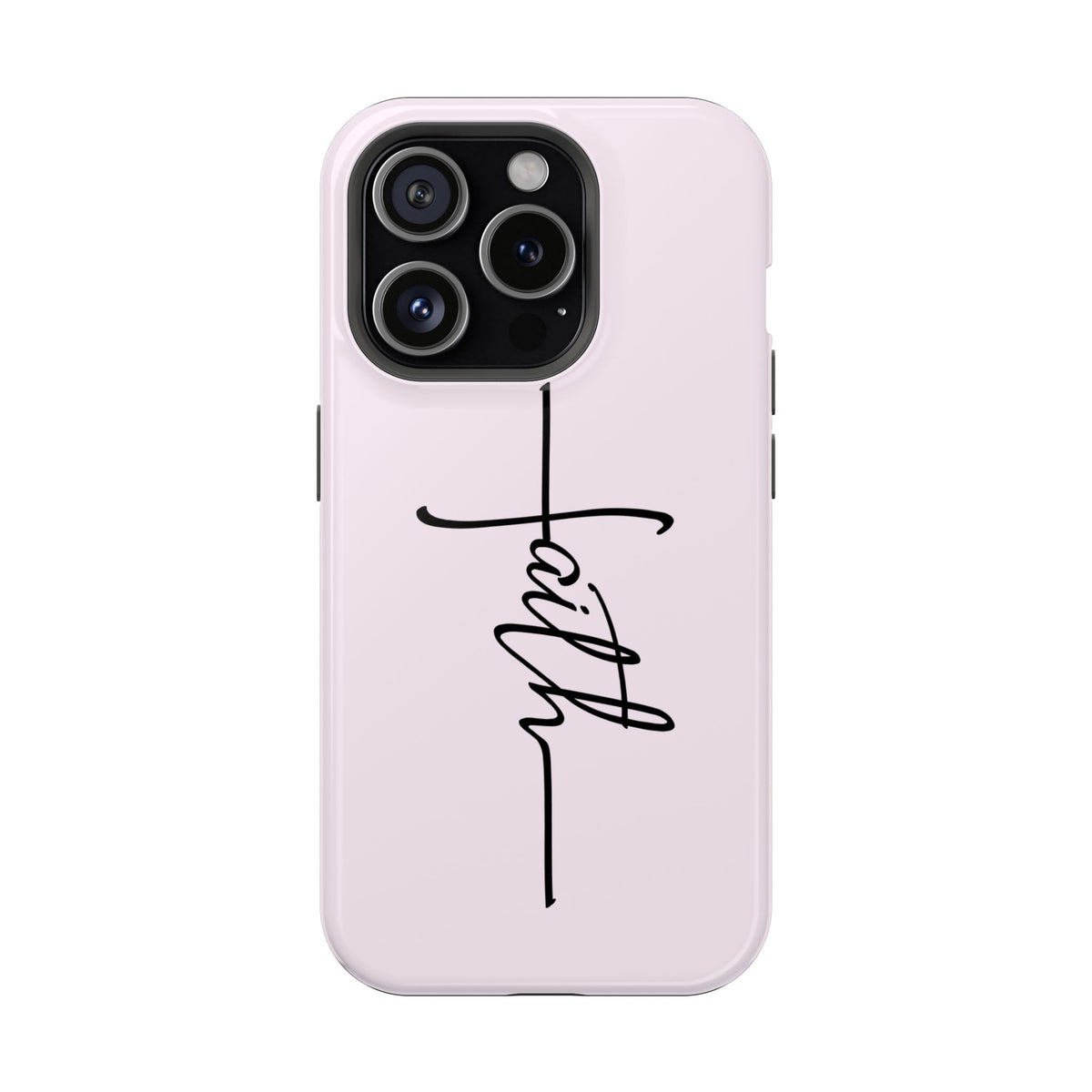 Faith Cross MagSafe case for iPhone 15 Pro, glossy finish