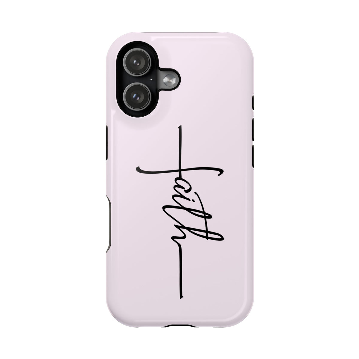 Faith Cross MagSafe case for iPhone 17, glossy finish