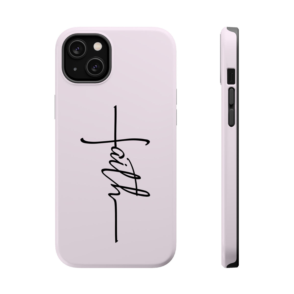 Faith Cross MagSafe case for iPhone 14 Plus, glossy finish