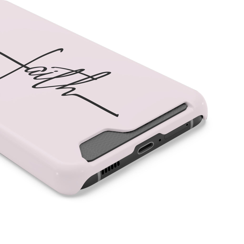 Faith Cross phone case with card holder, close-up of the card slot