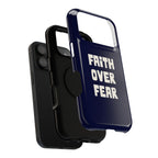 Faith Over Fear protective phone case, close-up of the dual-layer construction