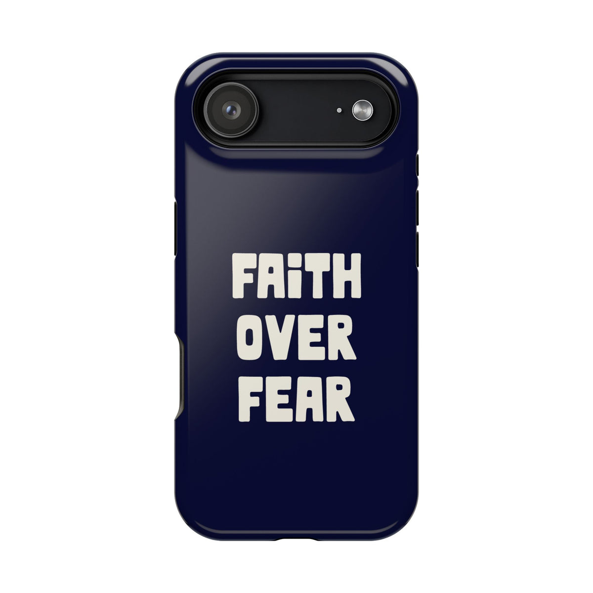 Faith Over Fear MagSafe case for iPhone 17 Air, glossy finish