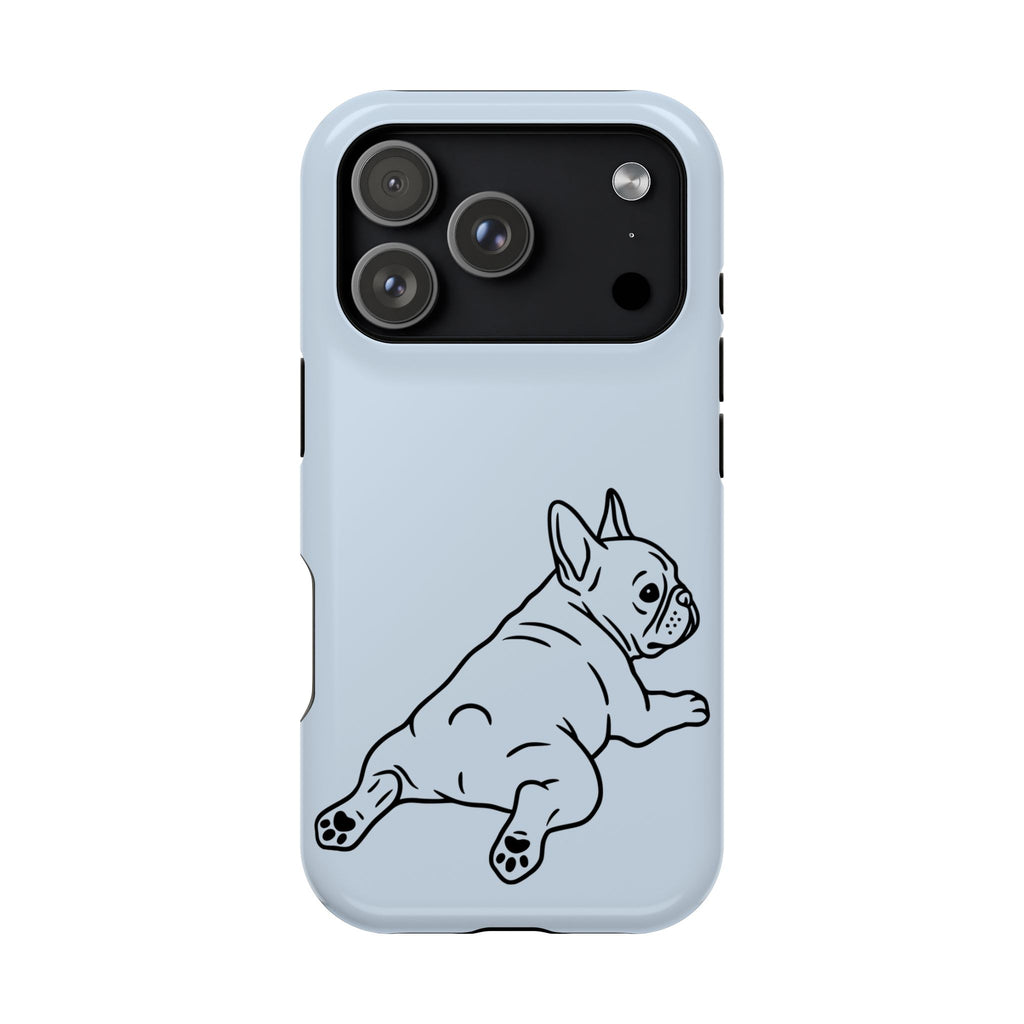 Frenchie Doodle protective phone case for iPhone 18 Pro, glossy finish