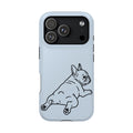 Frenchie Doodle protective phone case for iPhone 18 Pro, glossy finish