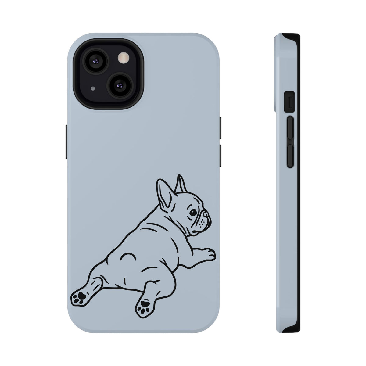 Frenchie Doodle protective phone case for iPhone 13, glossy finish