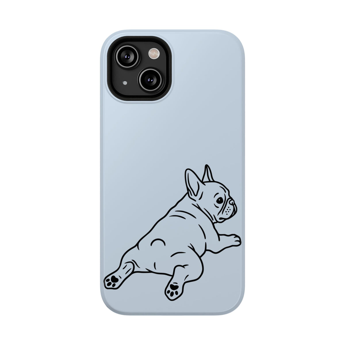 Frenchie Doodle protective phone case for iPhone 14, glossy finish