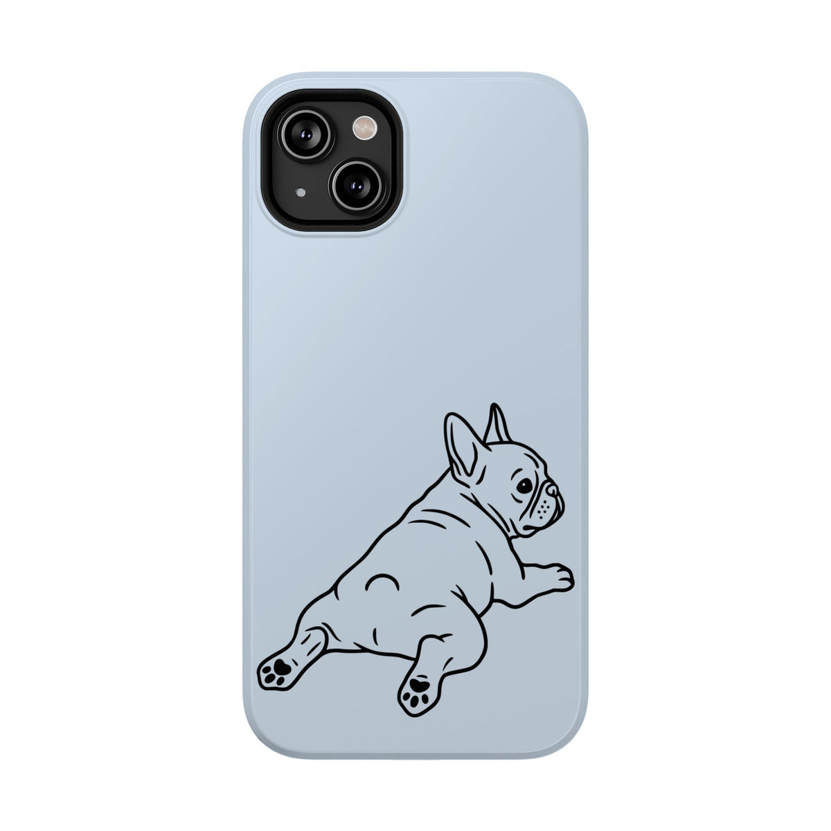 Frenchie Doodle protective phone case for iPhone 14 Plus, glossy finish