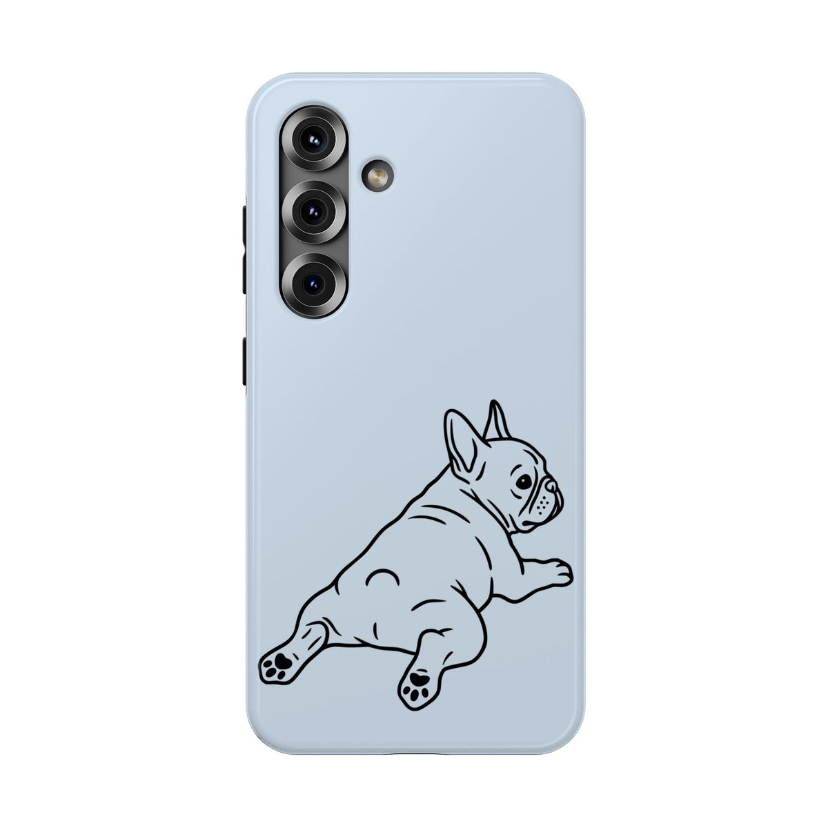 Frenchie Doodle protective phone case for Samsung Galaxy S25, glossy finish