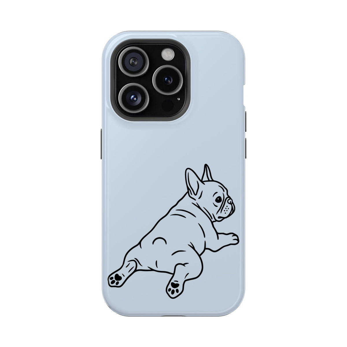 Frenchie Doodle MagSafe case for iPhone 15 Pro, glossy finish