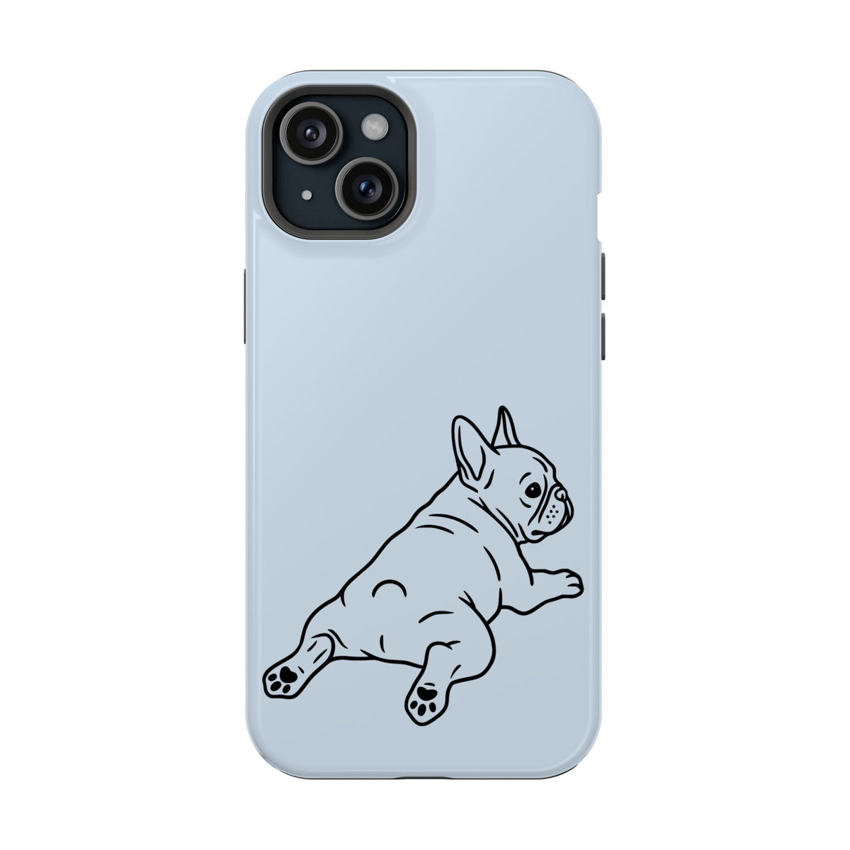 Frenchie Doodle MagSafe case for iPhone 15 Plus, glossy finish