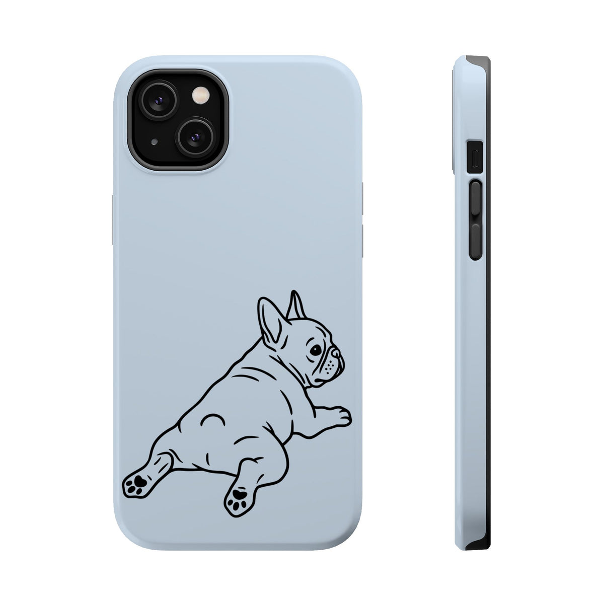 Frenchie Doodle MagSafe case for iPhone 14 Plus, glossy finish