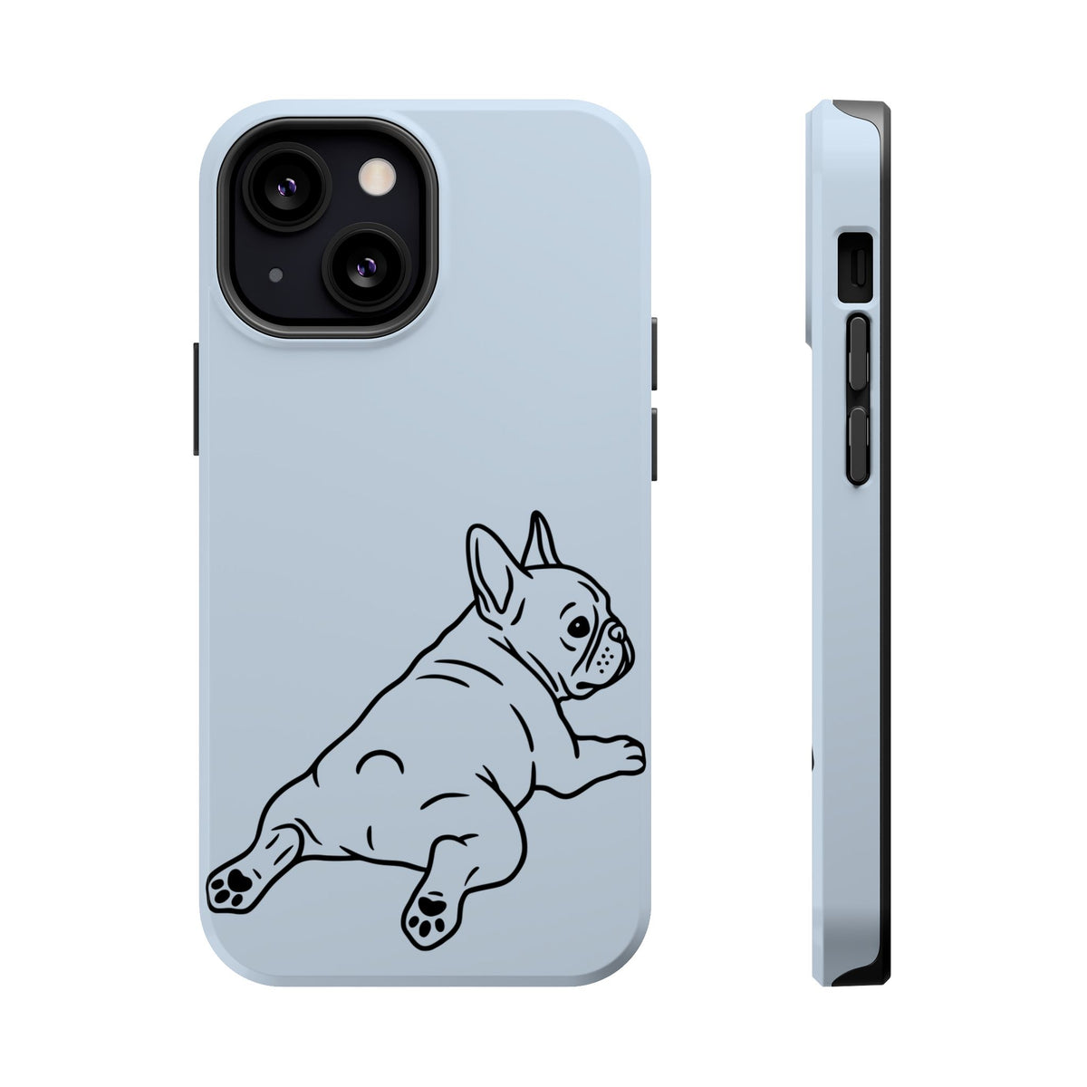 Frenchie Doodle MagSafe case for iPhone 13 Mini, glossy finish