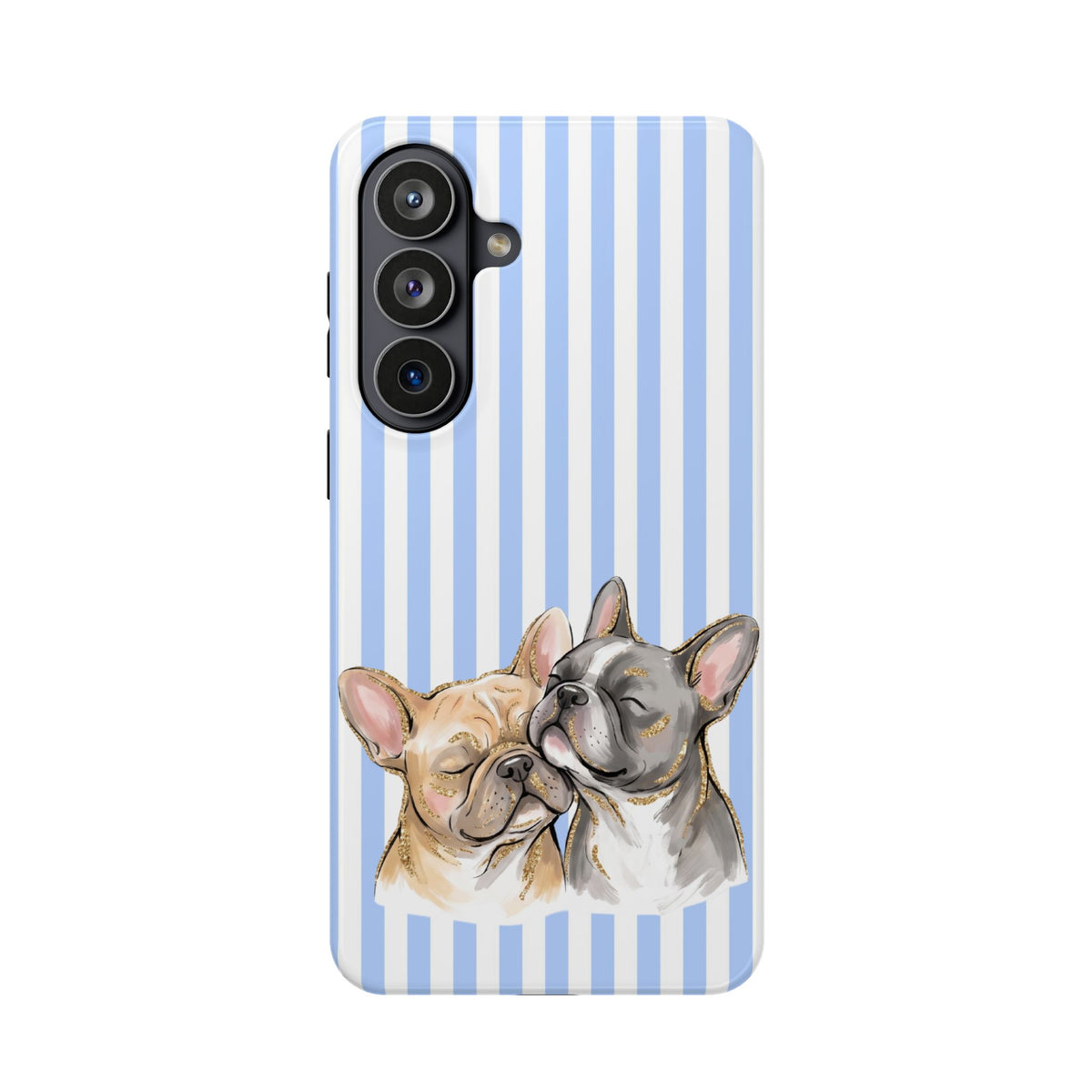 Frenchie Stripe MagSafe case for Samsung Galaxy S26 Plus, glossy finish