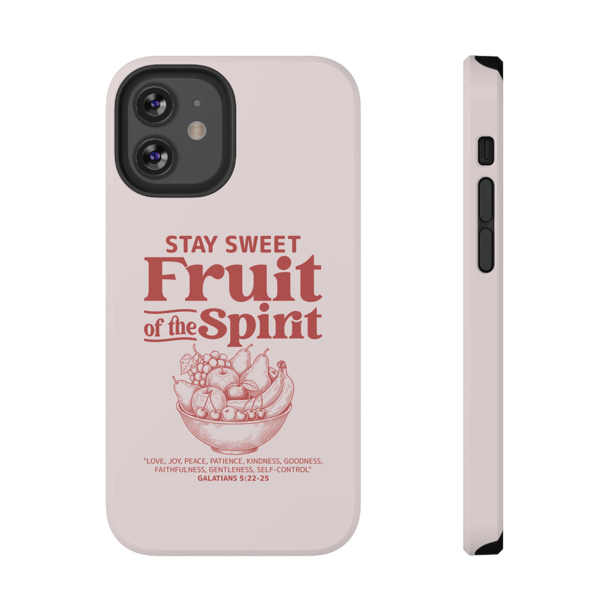Fruit of the Spirit protective phone case for iPhone 12 Mini, glossy finish