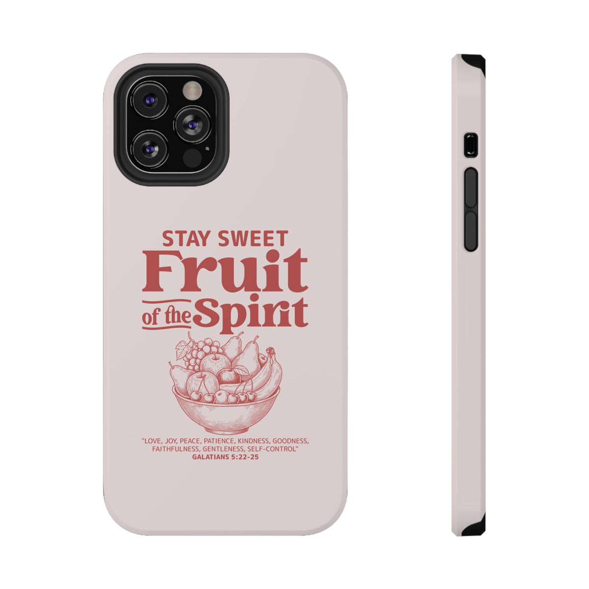 Fruit of the Spirit protective phone case for iPhone 12 Pro, glossy finish