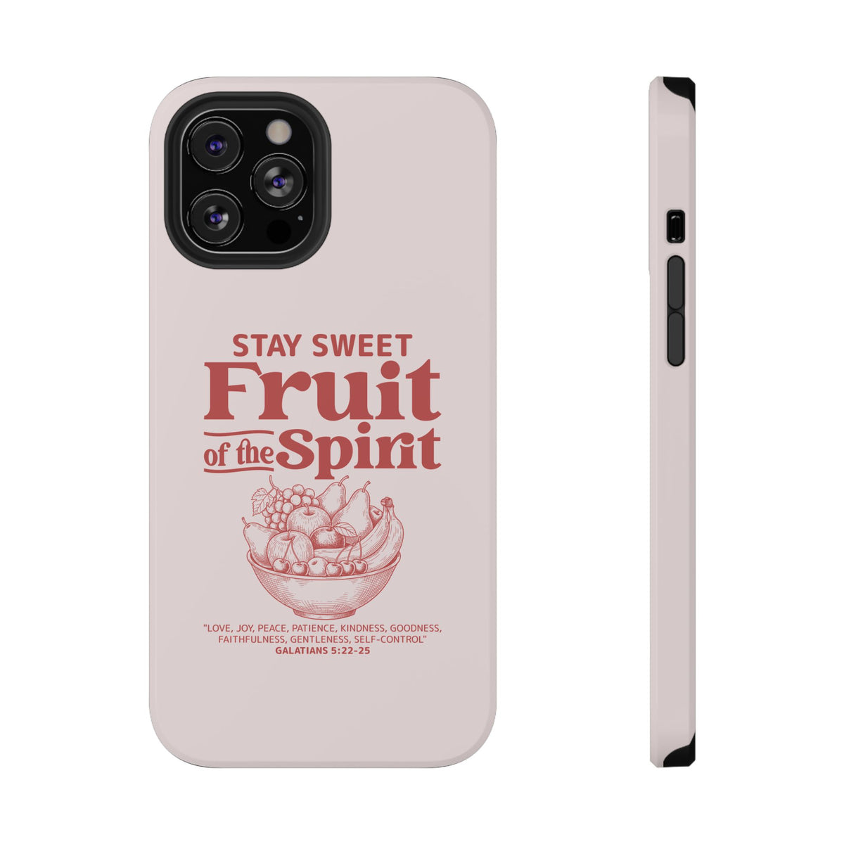 Fruit of the Spirit protective phone case for iPhone 12 Pro Max, glossy finish