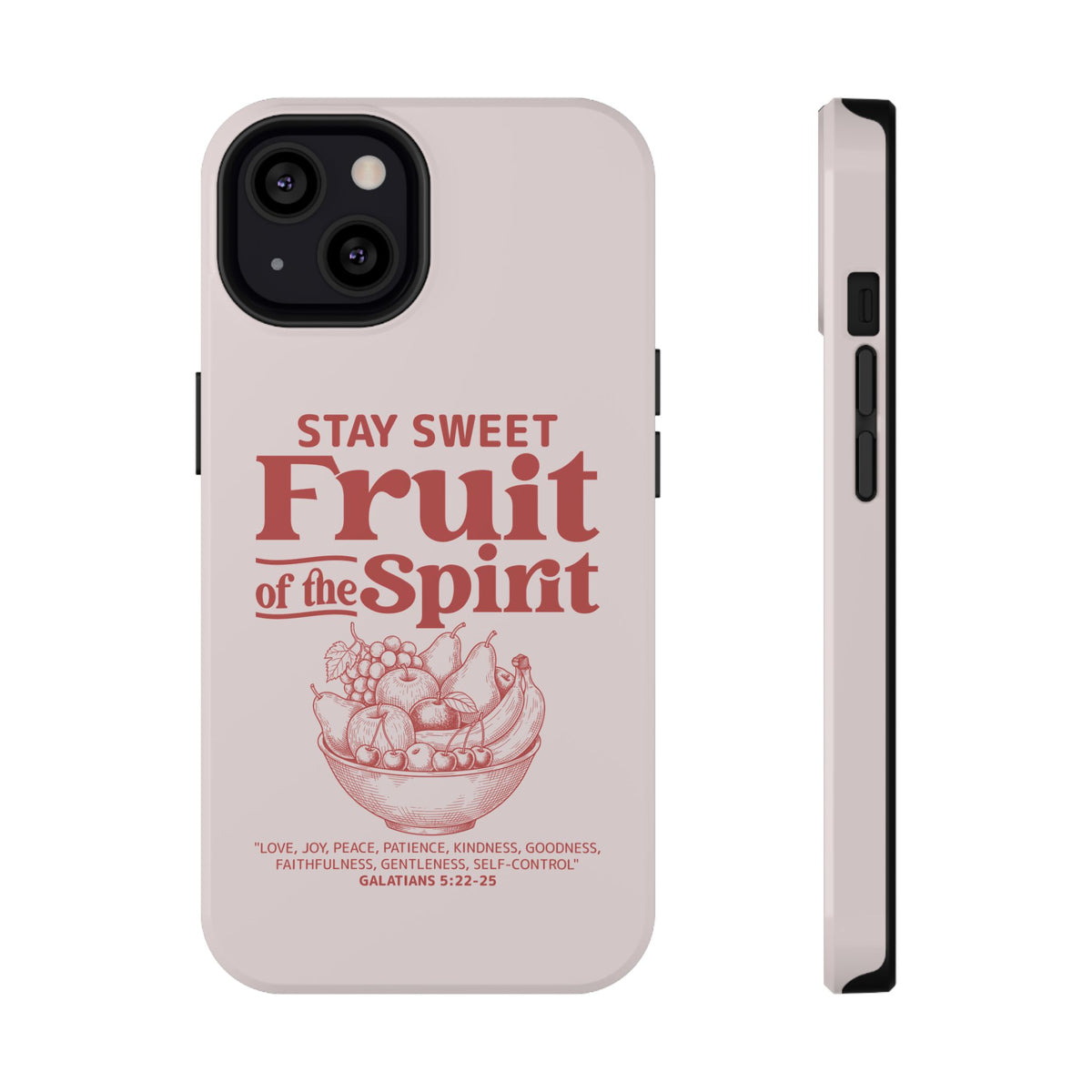 Fruit of the Spirit protective phone case for iPhone 13, glossy finish