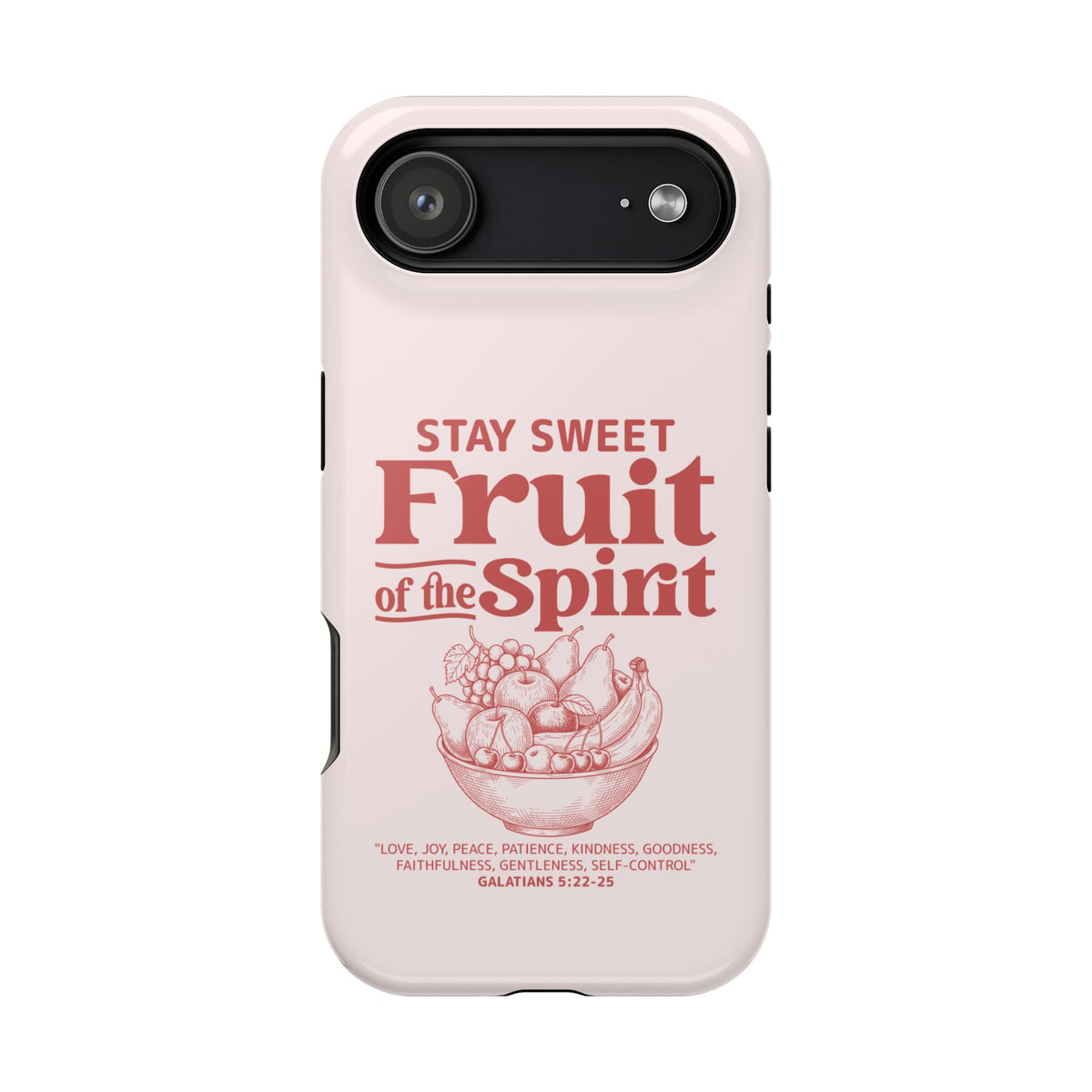 Fruit of the Spirit protective phone case for iPhone 17 Air, glossy finish