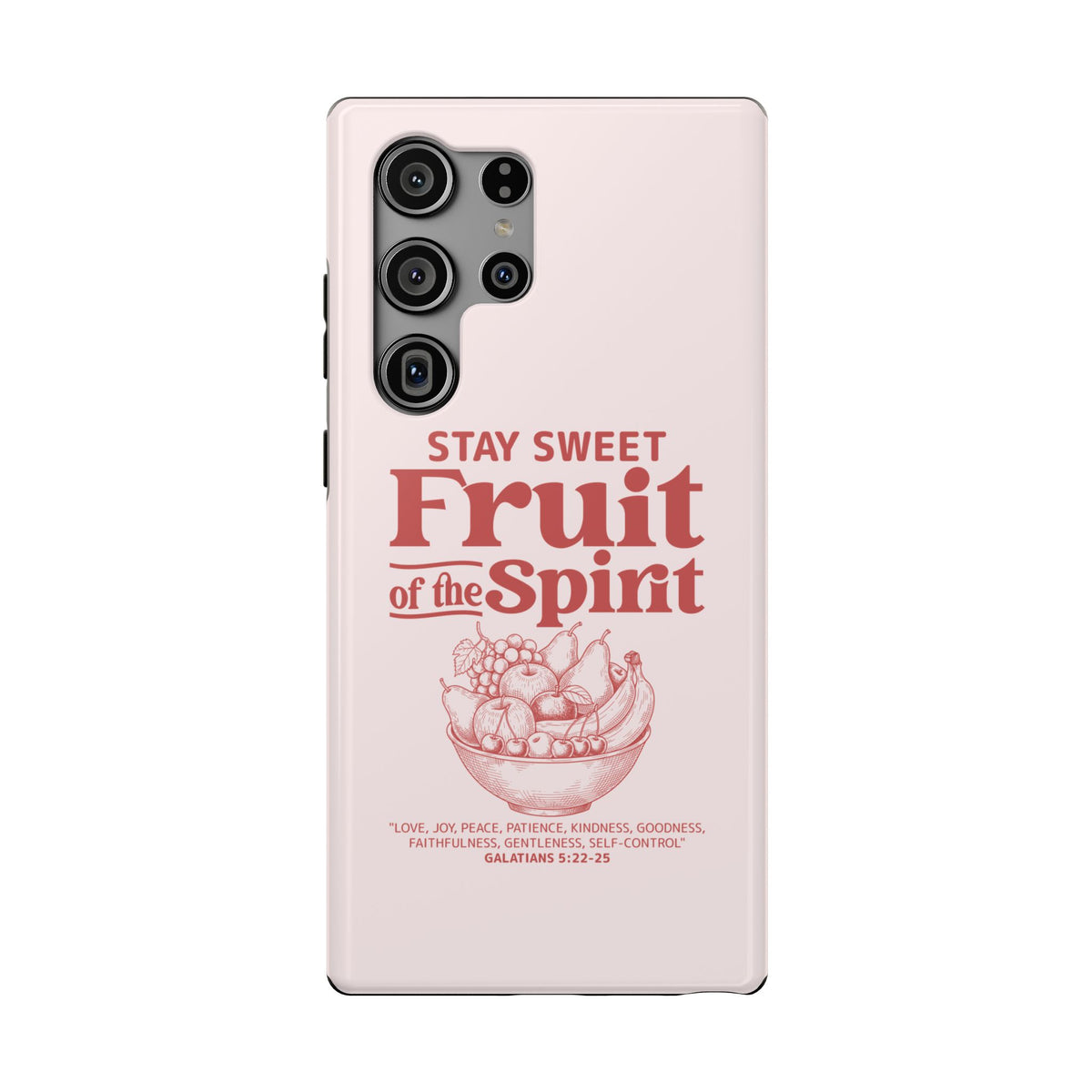 Fruit of the Spirit protective phone case for Samsung Galaxy S23 Ultra, glossy finish
