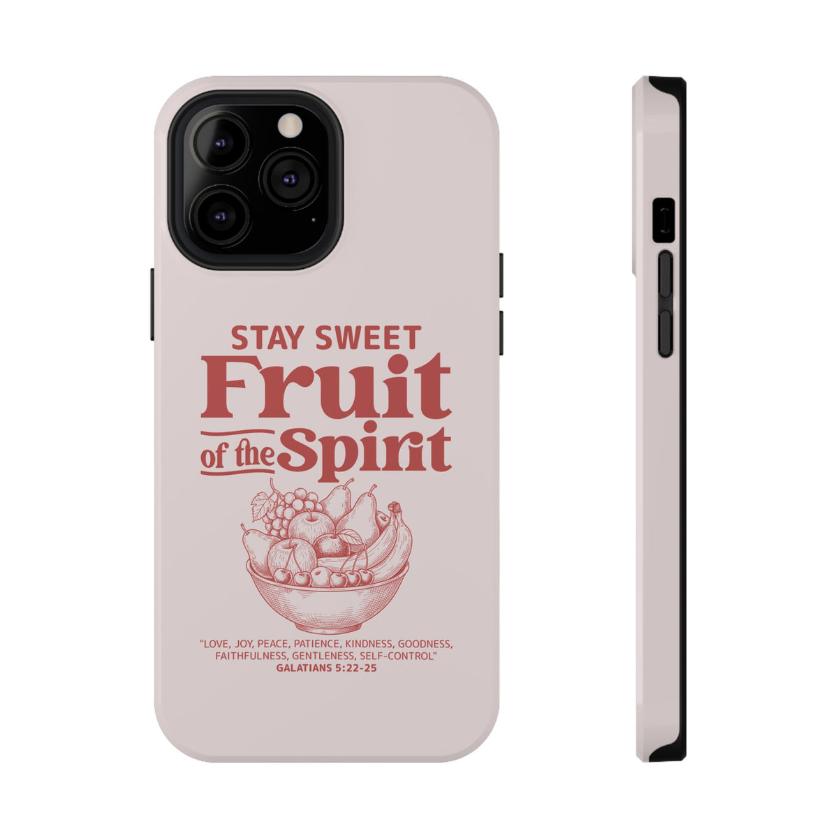 Fruit of the Spirit protective phone case for iPhone 13 Pro Max, glossy finish