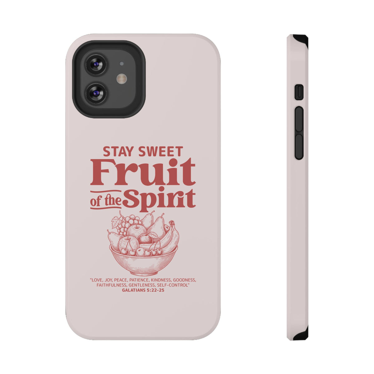 Fruit of the Spirit protective phone case for iPhone 12, glossy finish