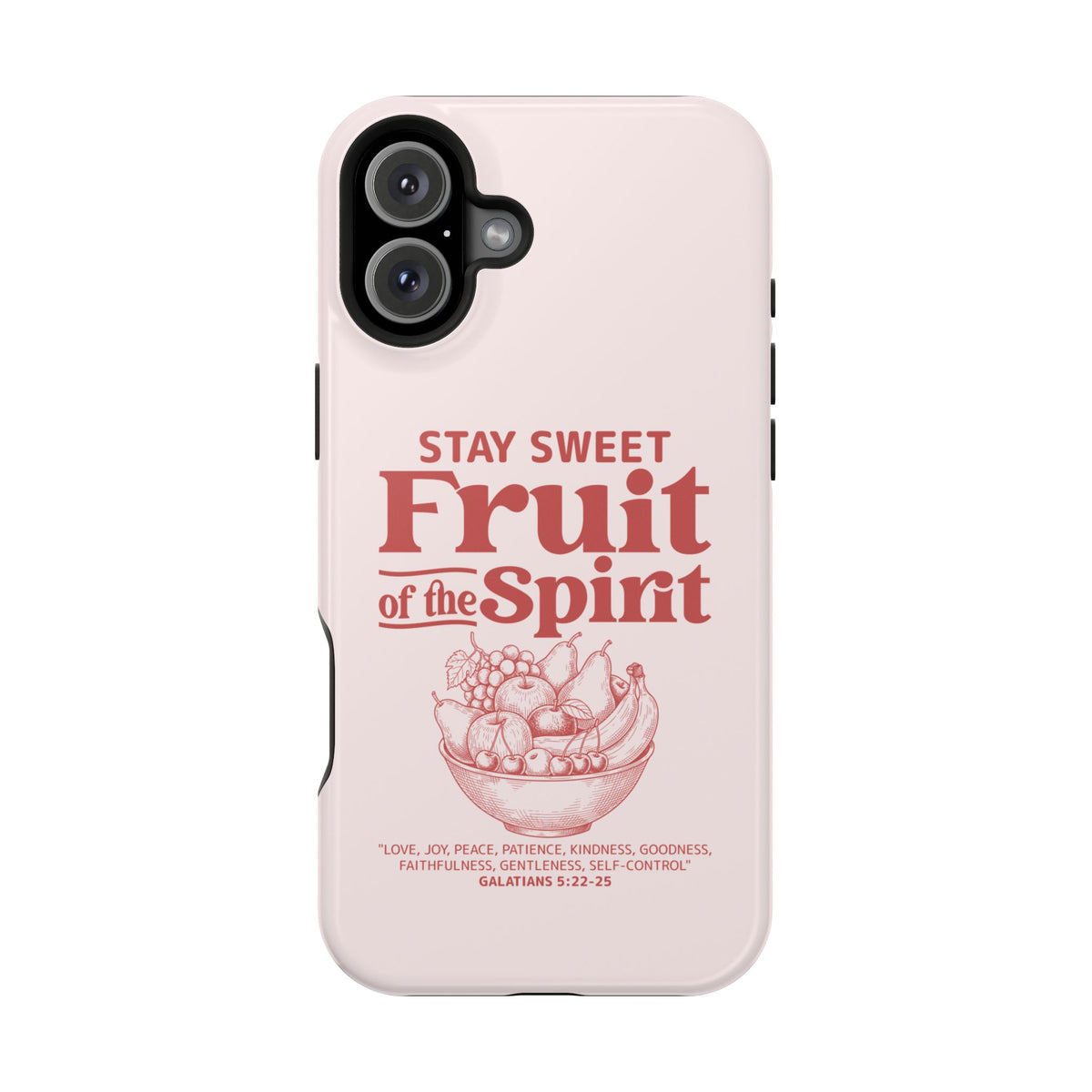 Fruit of the Spirit MagSafe case for iPhone 16 Plus, glossy finish