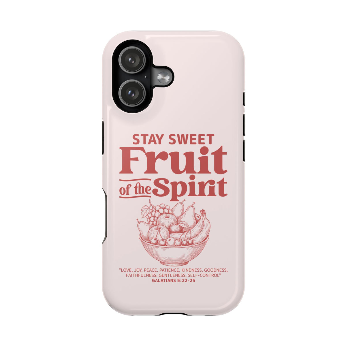 Fruit of the Spirit MagSafe case for iPhone 17, glossy finish