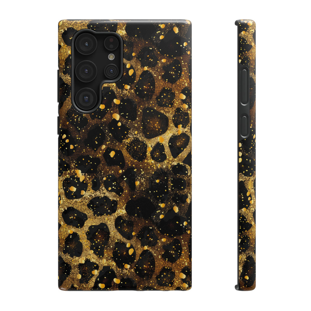 Gilded Leopard protective phone case for Samsung Galaxy S22 Ultra, glossy finish