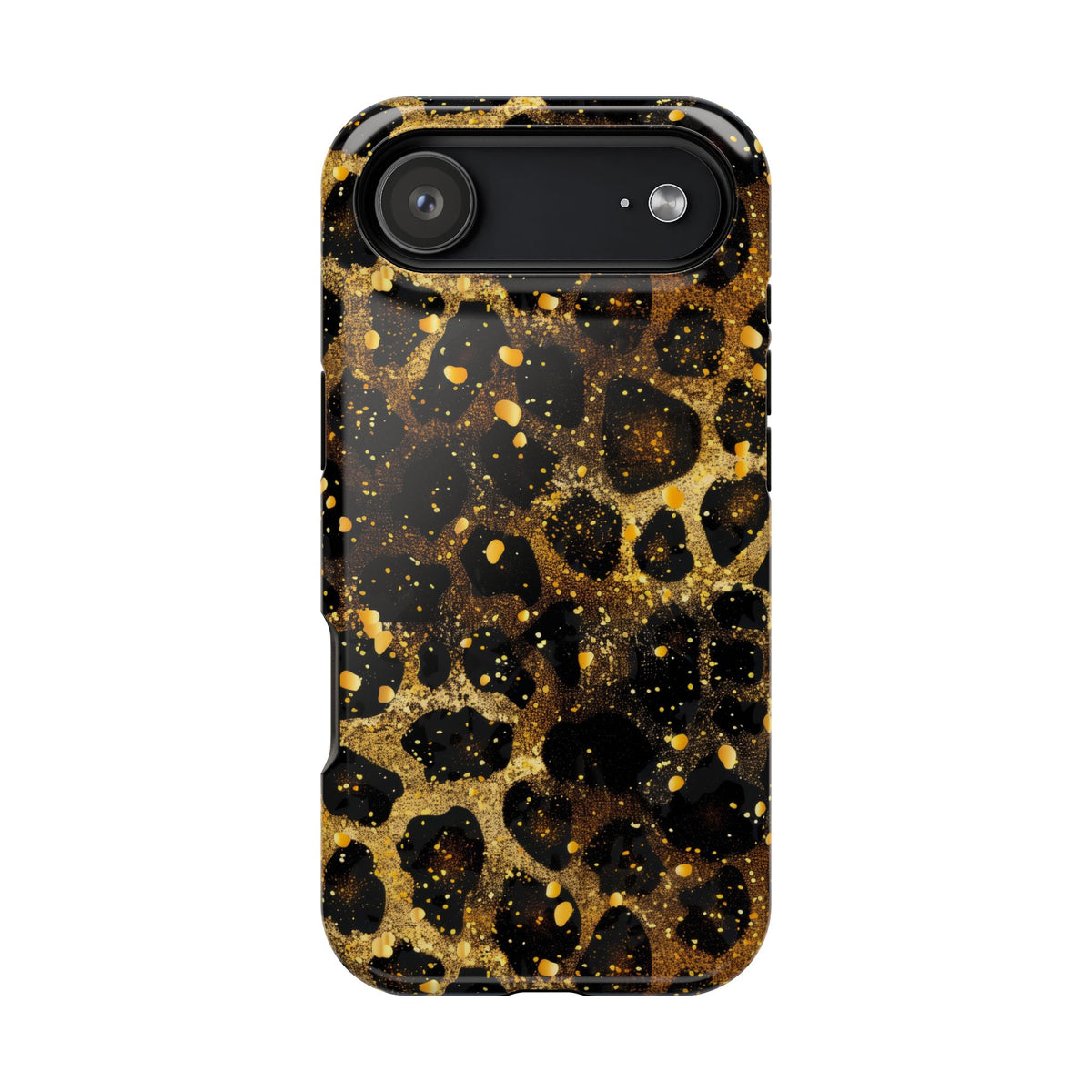 Gilded Leopard protective phone case for iPhone 17 Air, glossy finish
