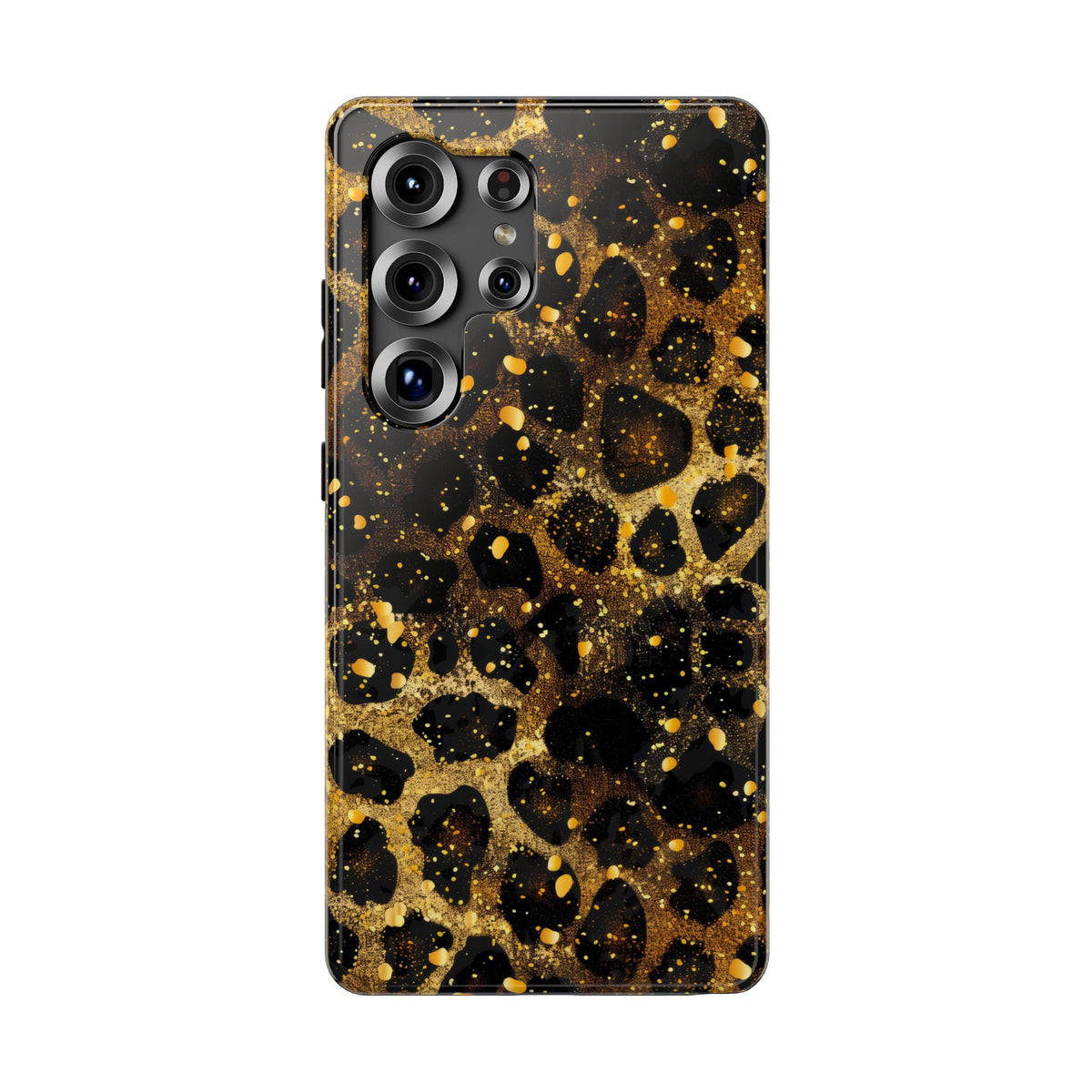 Gilded Leopard protective phone case for Samsung Galaxy S25 Ultra, glossy finish