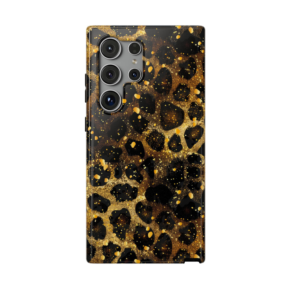 Gilded Leopard protective phone case for Samsung Galaxy S24 Ultra, glossy finish