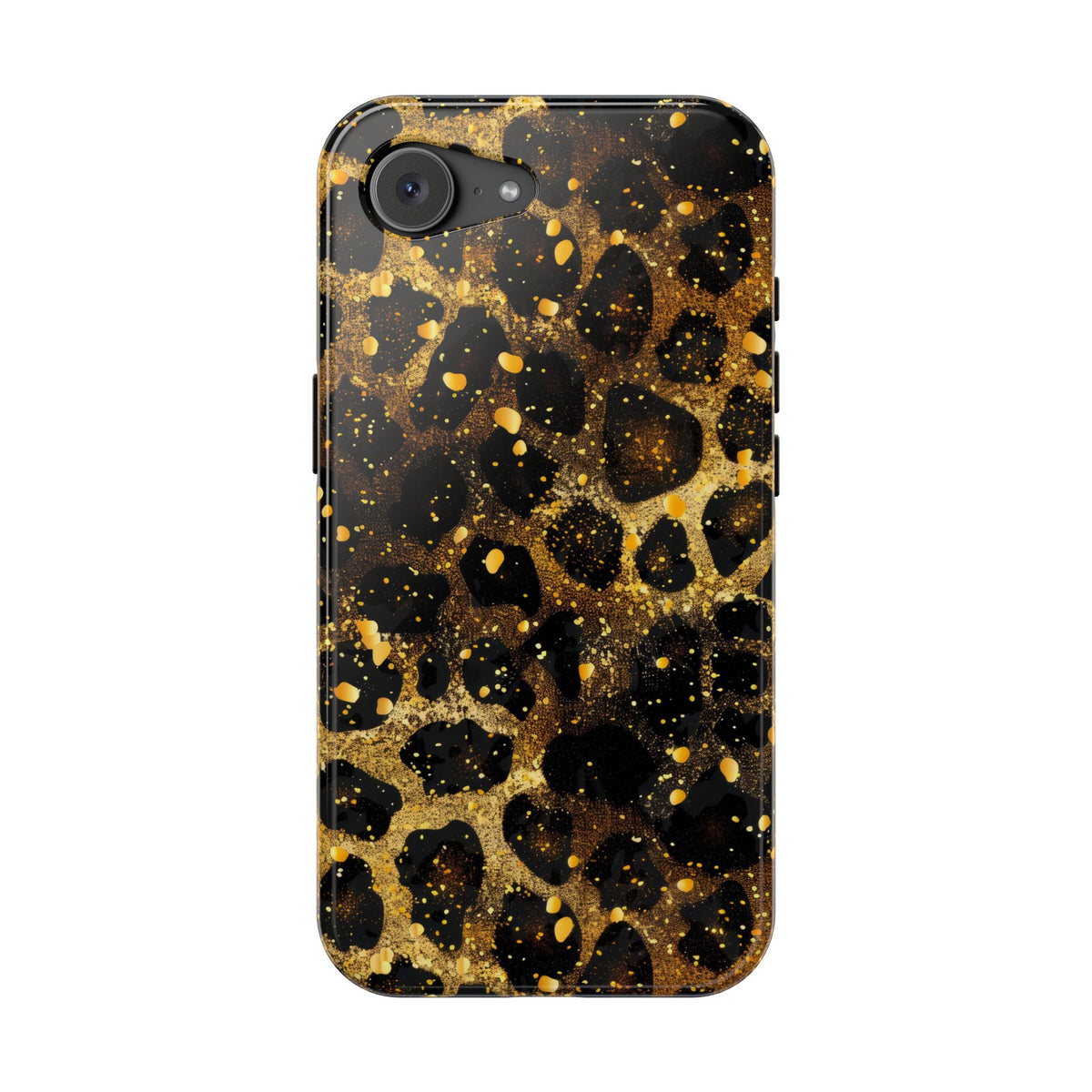 Gilded Leopard protective phone case for iPhone 17e, glossy finish