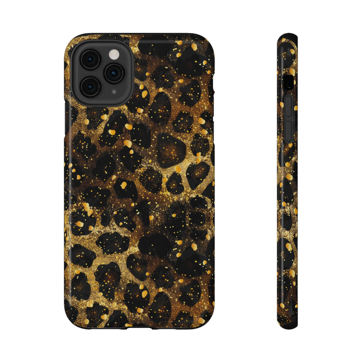 Gilded Leopard protective phone case for iPhone 11 Pro Max, glossy finish