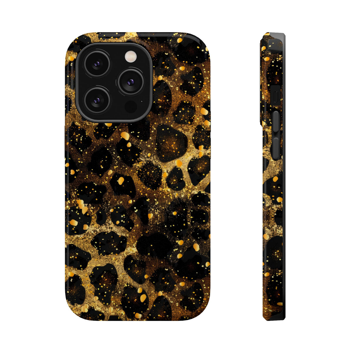 Gilded Leopard MagSafe case for iPhone 14 Pro, glossy finish