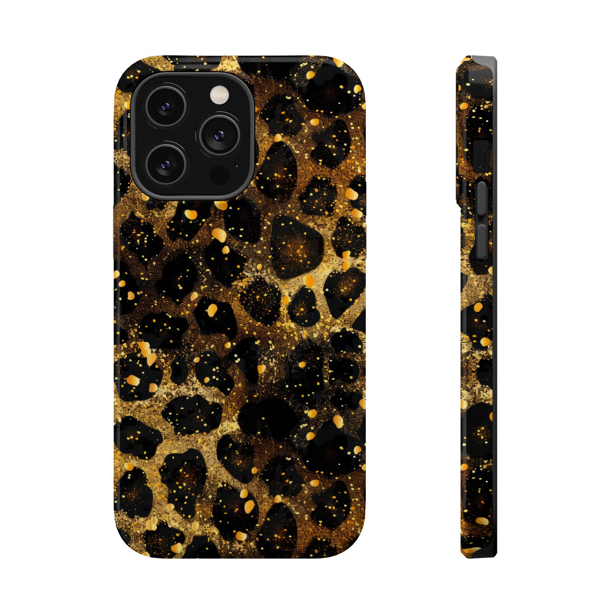 Gilded Leopard MagSafe case for iPhone 14 Pro Max, glossy finish