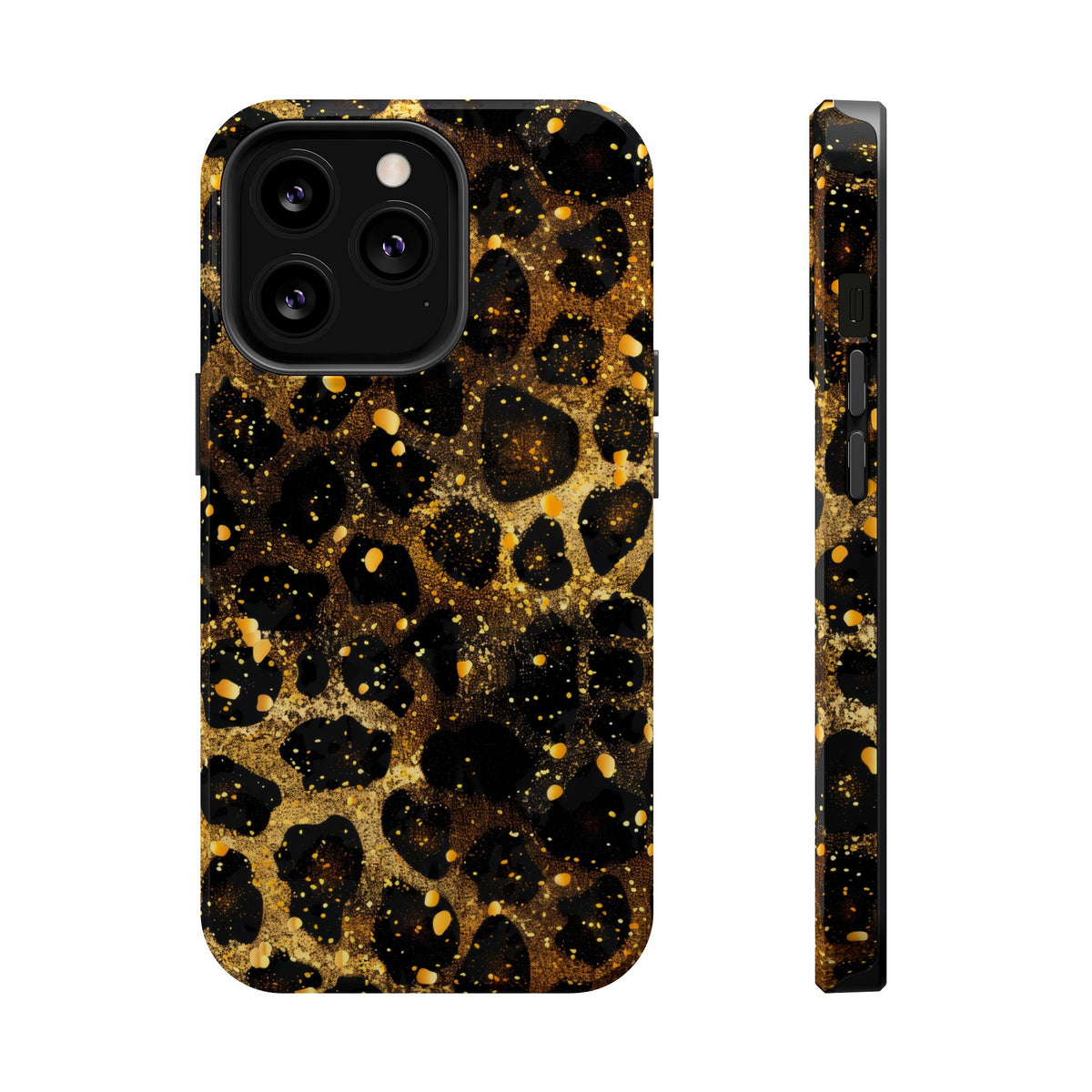 Gilded Leopard MagSafe case for iPhone 13 Pro, glossy finish