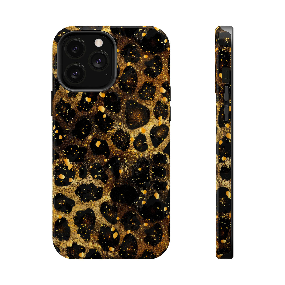 Gilded Leopard MagSafe case for iPhone 13 Pro Max, glossy finish