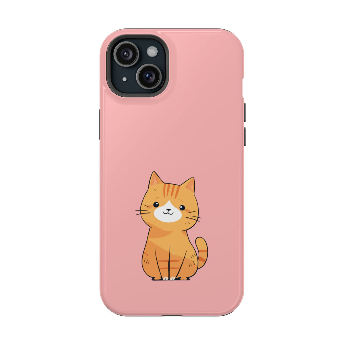 Ginger Kitten protective phone case for iPhone 15 Plus, glossy finish