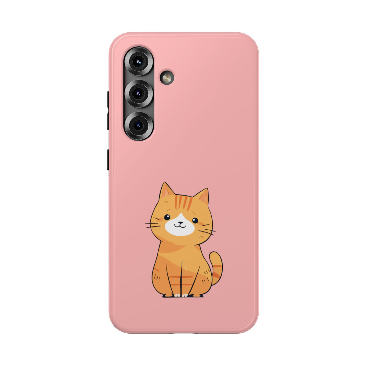 Ginger Kitten protective phone case for Samsung Galaxy S25, glossy finish