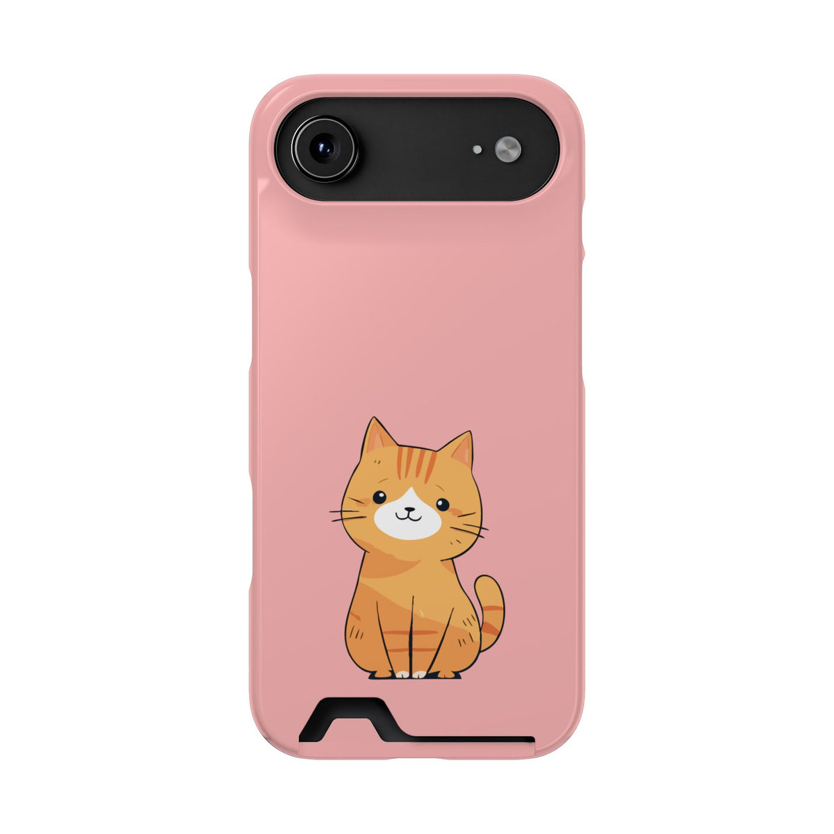 Ginger Kitten phone case with card holder for iPhone 17 Air, glossy finish
