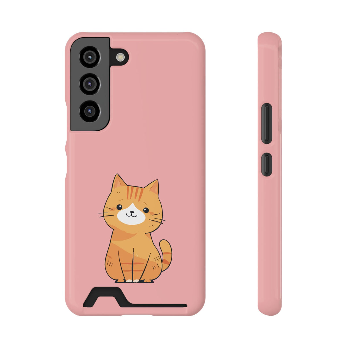 Ginger Kitten phone case with card holder for Samsung Galaxy S22, glossy finish
