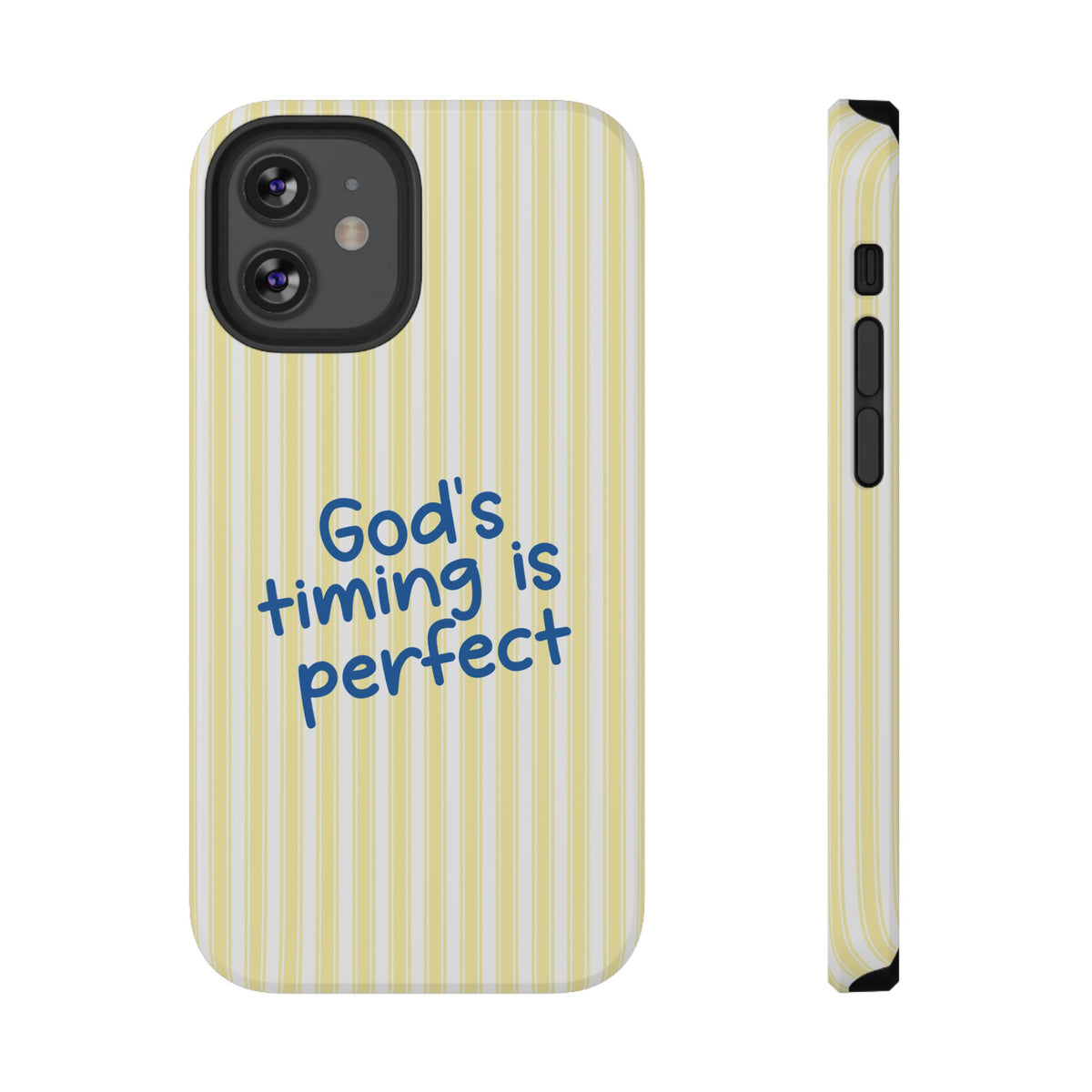 God's Timing protective phone case for iPhone 12 Mini, glossy finish