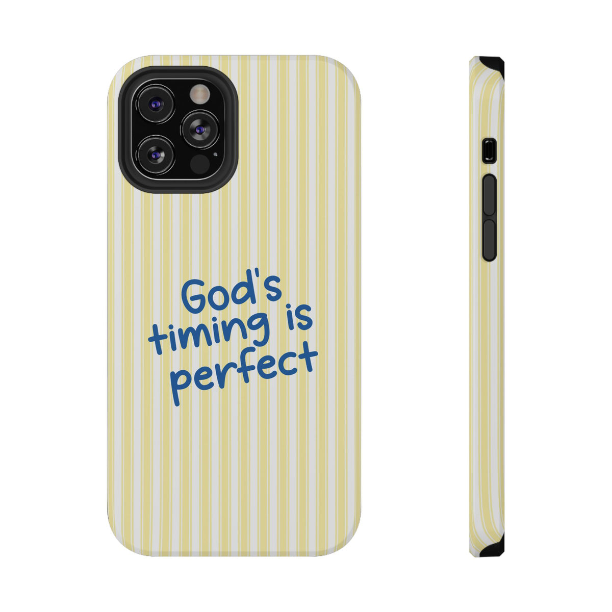 God's Timing protective phone case for iPhone 12 Pro, glossy finish