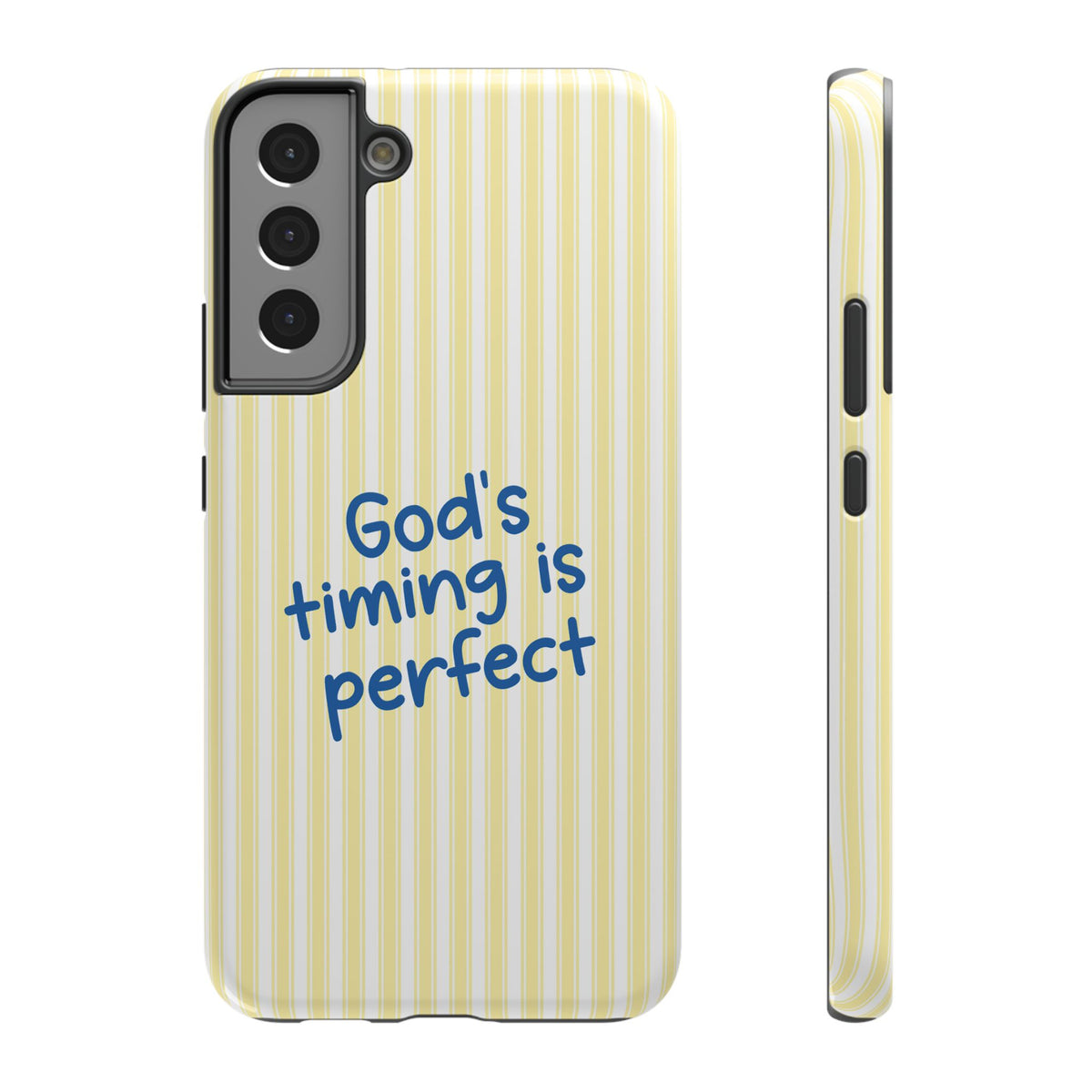 God's Timing protective phone case for Samsung Galaxy S22 Plus, glossy finish